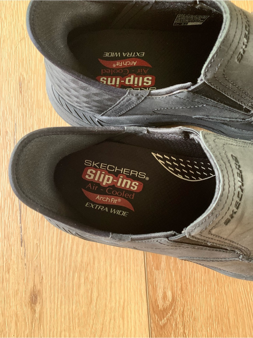 Skechers Slip-ins Black Slip-On Casual Shoe Wide Width - Picture 7 of 8